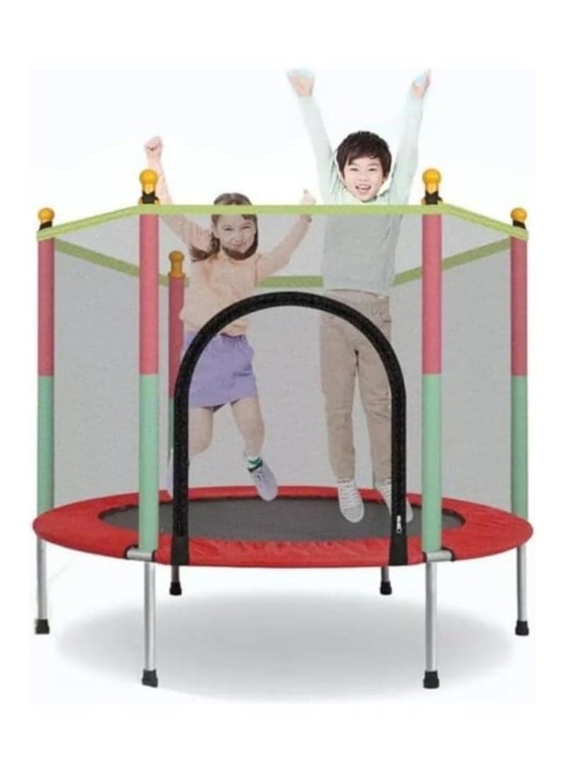 Indoor Trampoline Kids Adult Bouncer Baby Jumper Children Bouncers Guardrail Fitness Thick Spring Anti-Skid Shock Absorption - Toddler Outdoor Safety Enclosure Net Basketball Hoop Baby Toys