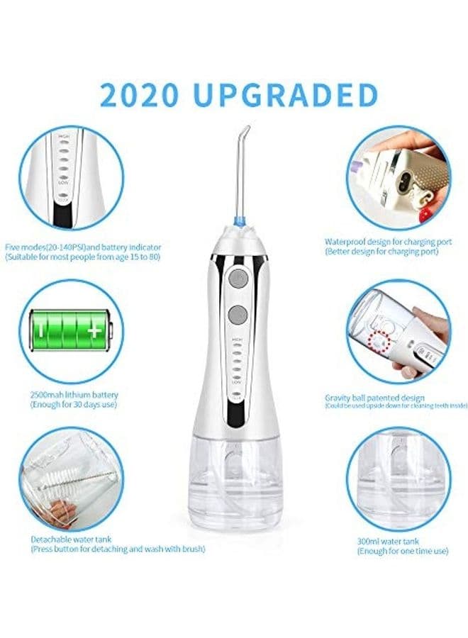 Cordless Water Dental Flosser White/Black