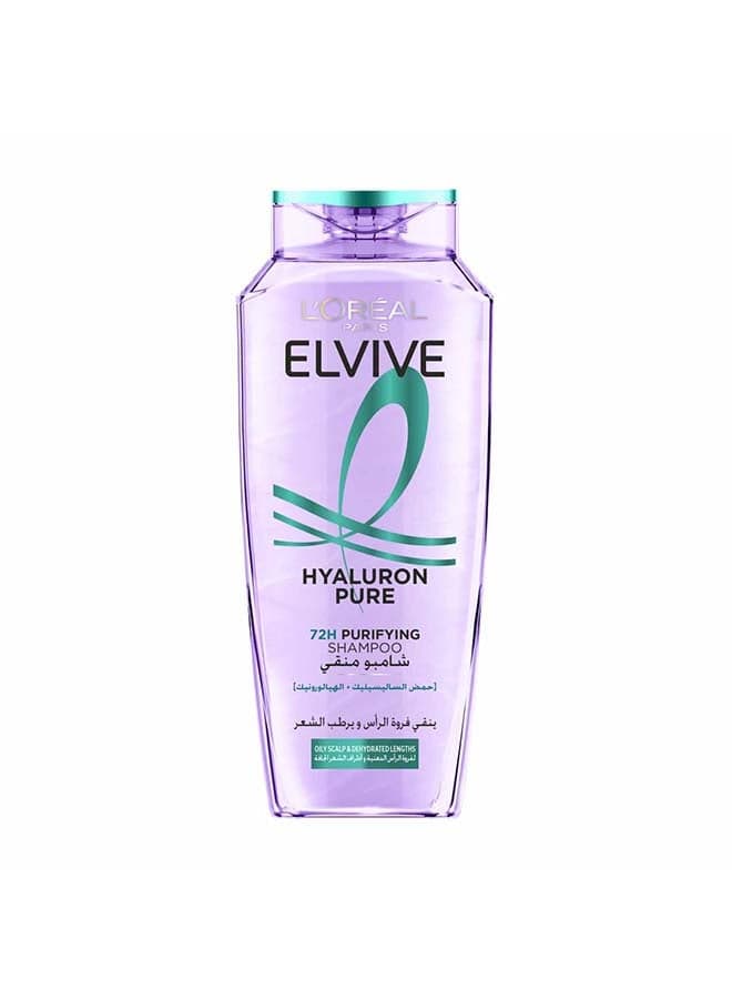 Elvive Hyaluron Pure Purifying Shampoo for Oily Roots And Dehydrated Length 400 ML