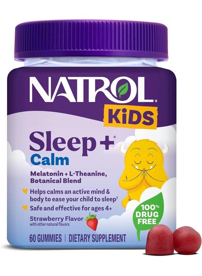 Natrol Kids Sleep+ Calm 60 Strawberry Gummies