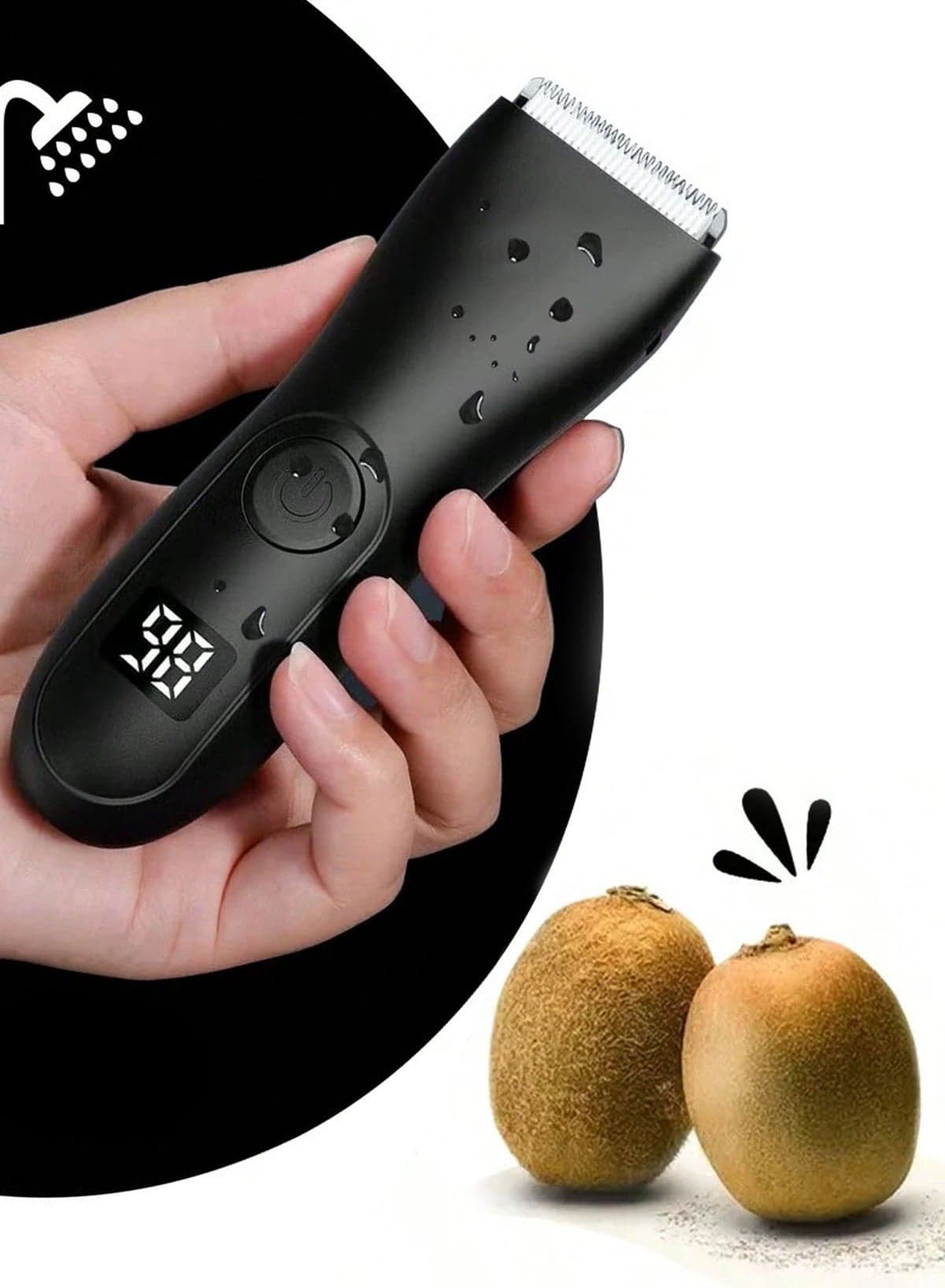 Mens Body Hair Trimmer for Men Upgraded Digital Electric Ball Groin Beard Chest Shaver Suitable for Grooming Sensitive Areas Safe Groomer Rechargeable Wireless Waterproof For Wet And Dry Shaving Razor Clipper