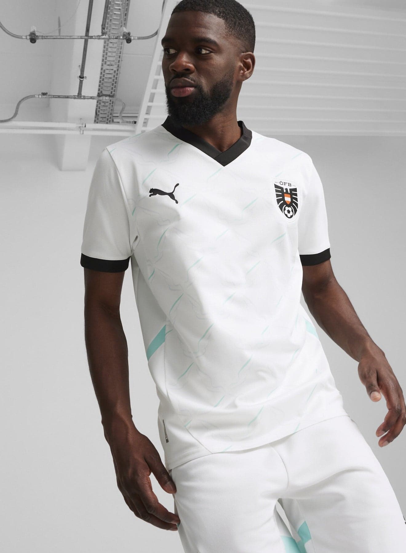 Austria 2024 Away Mens White Football Jersey