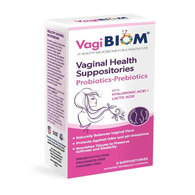 VAGIBIOM PROBIOTICS-PREBIOTICS VAGINAL SUPP 5'S