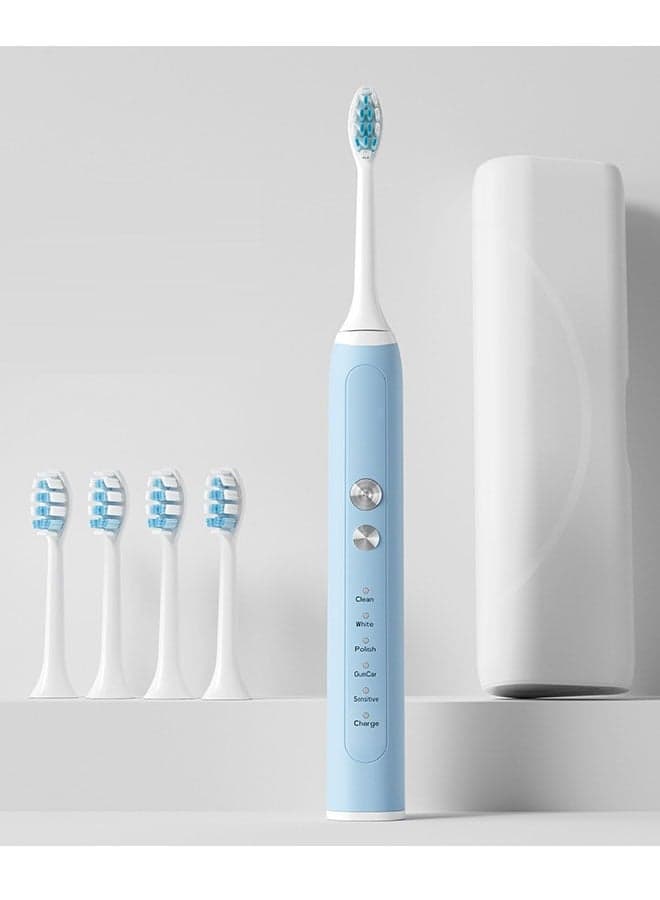 Electric Toothbrush Super Soft Waterproof Teeth Cleaning Artifact Battery Powered With 4 Different Heads