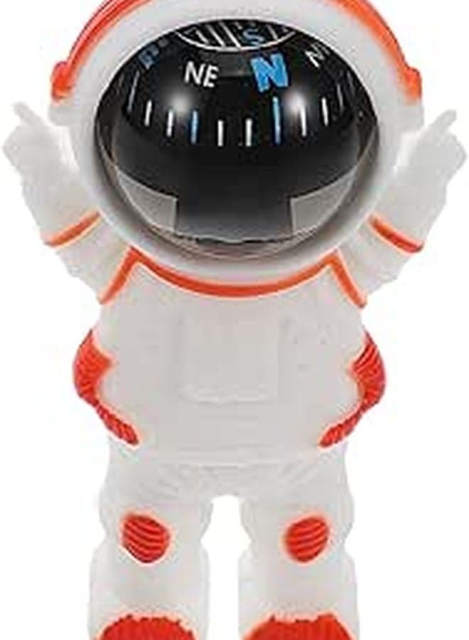 High Precision Orange Astronaut Dashboard Compass for Car Vehicle Interior Decor