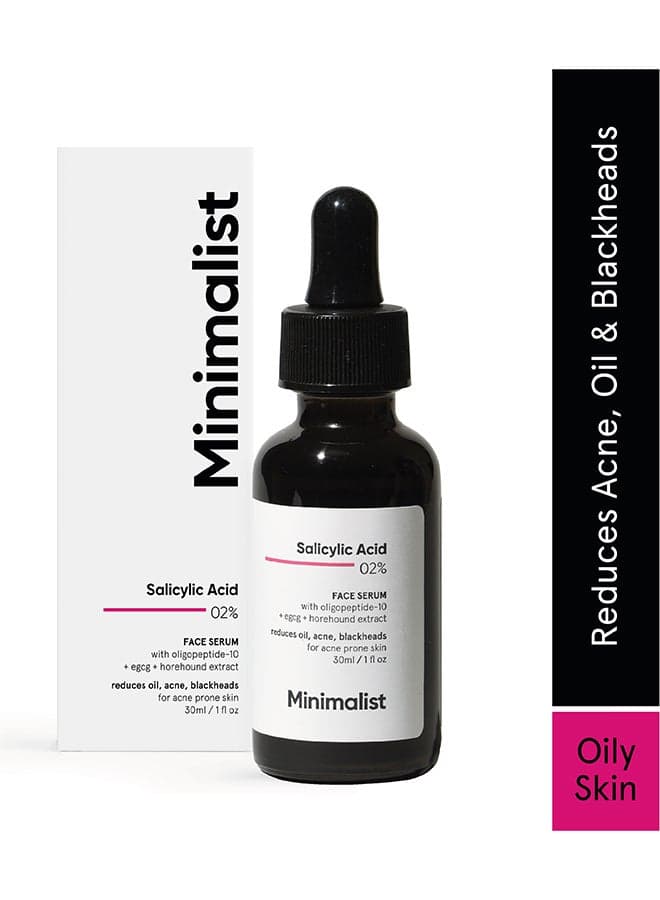 Salicylic Acid 2% Face Serum For Acne Prone & Oily Skin, Reduces Acne & Blackheads | Helps With Open Pores, Breakouts And Bumpy Texture