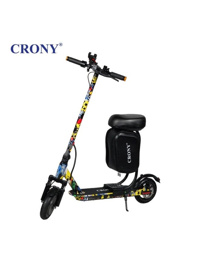 CRONY XM M365 APP+SEAT 350 W Electric Scooter – 36 V / 7.8 Ah, Foldable Urban Commuter with App Connectivity, Seat & Signal Lights-Street Dance