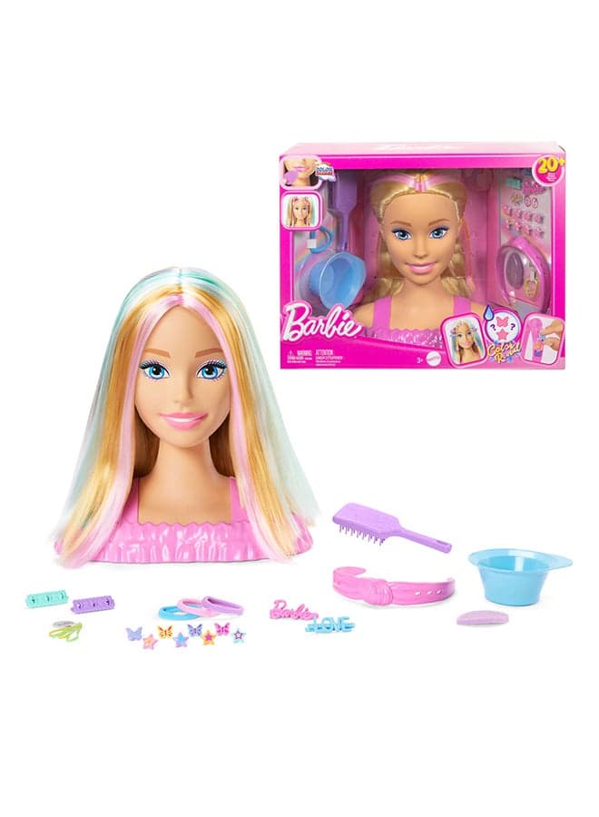 Blonde Hair Styling Head with 20+ Styling Accessories Including Star, Butterfly and Colour Changing Hair Clips JFG81