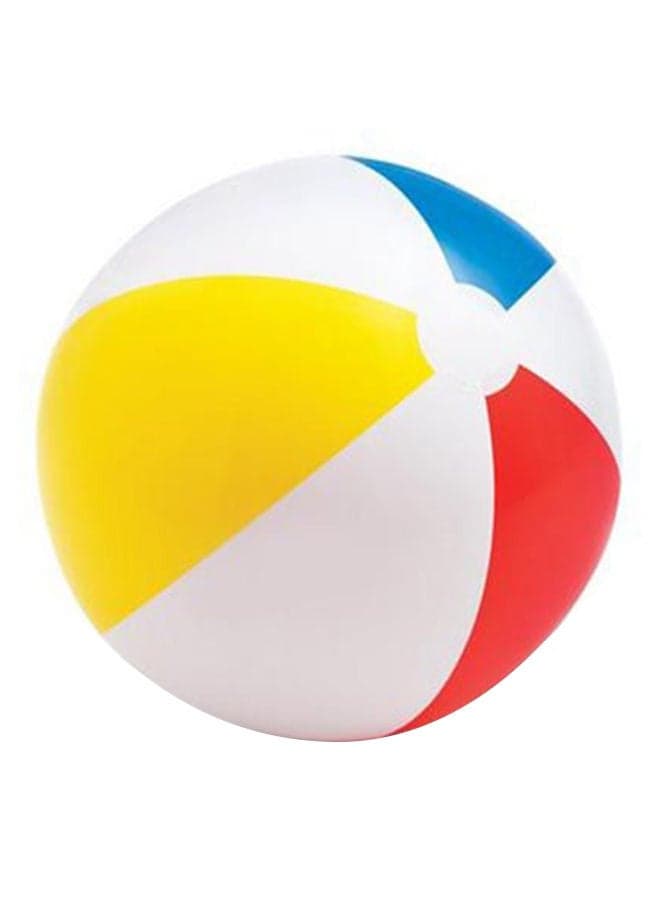 Glossy Panel Inflatable Beach Ball - 51 cm Classic Multi-Color Water Toy for Pool & Beach (Ages 3+), Unisex 51cm