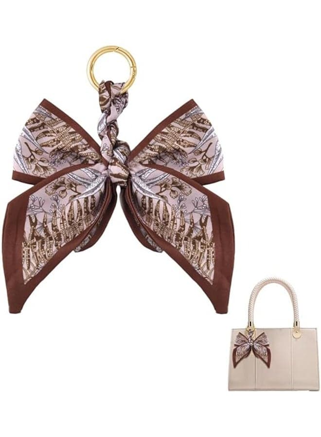 Silky Satin Bow Key Chain for Women Handbags Purse Bowknot Keychain for Ladies Bag Pendant