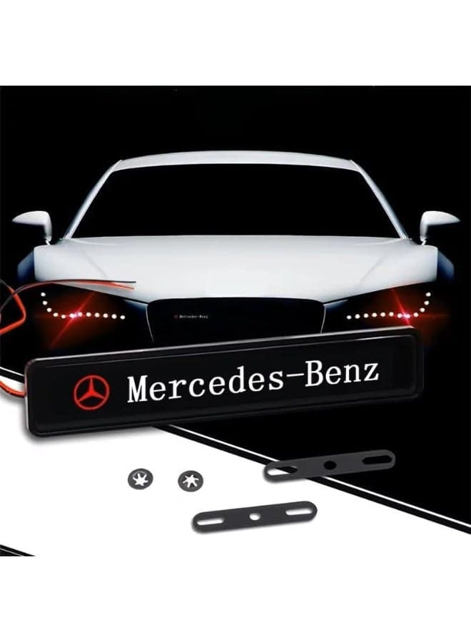 Car Front Hood Grille LED Emblem Light for Mercedes B -e n z AMG | Waterproof Decorative Badge Logo Light for W205 W204 W203 W211 W212 W213 W210 W124 W201 and More | 12V Front Grille Decoration Lamp