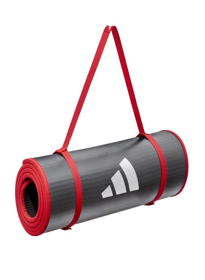 Premium 10mm Thick Training Mat – Soft Cushion Non-Slip Yoga, Pilates & Home Gym Exercise Mat – Red