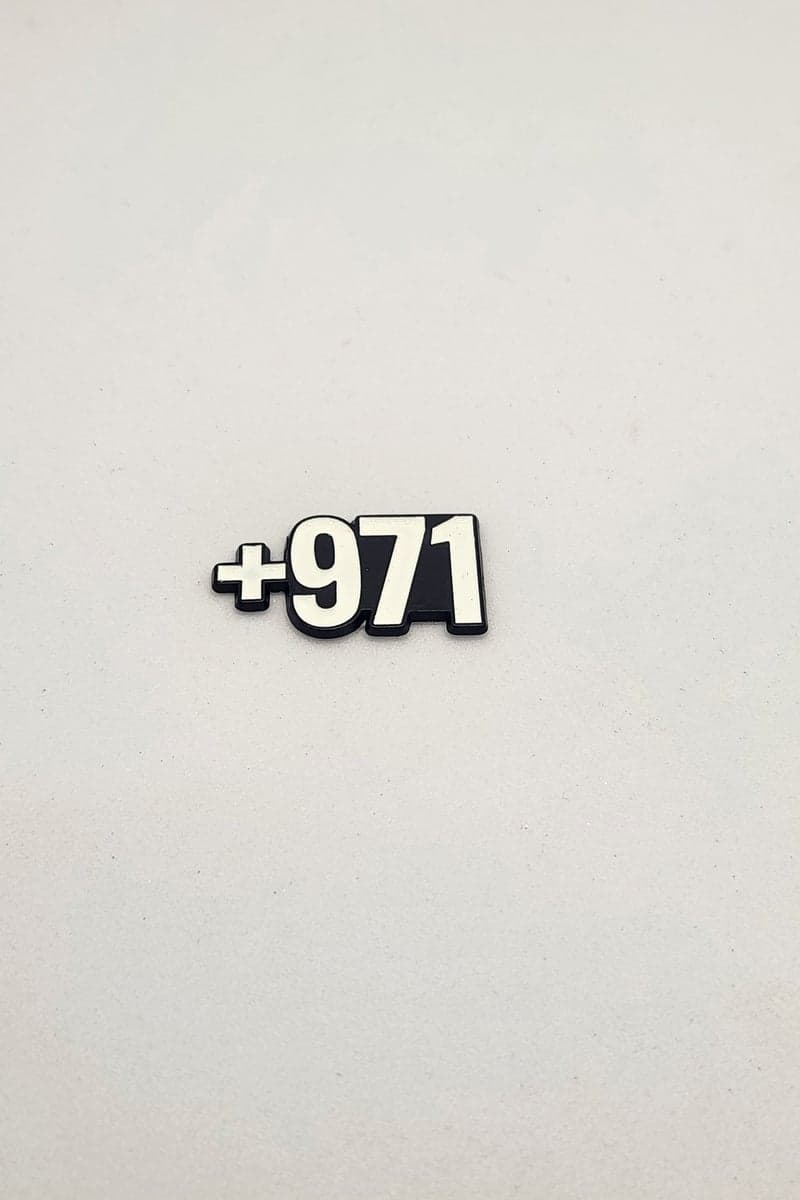 UAE +971 Number Sticker | Premium Quality 3D Car or Laptop Sticker