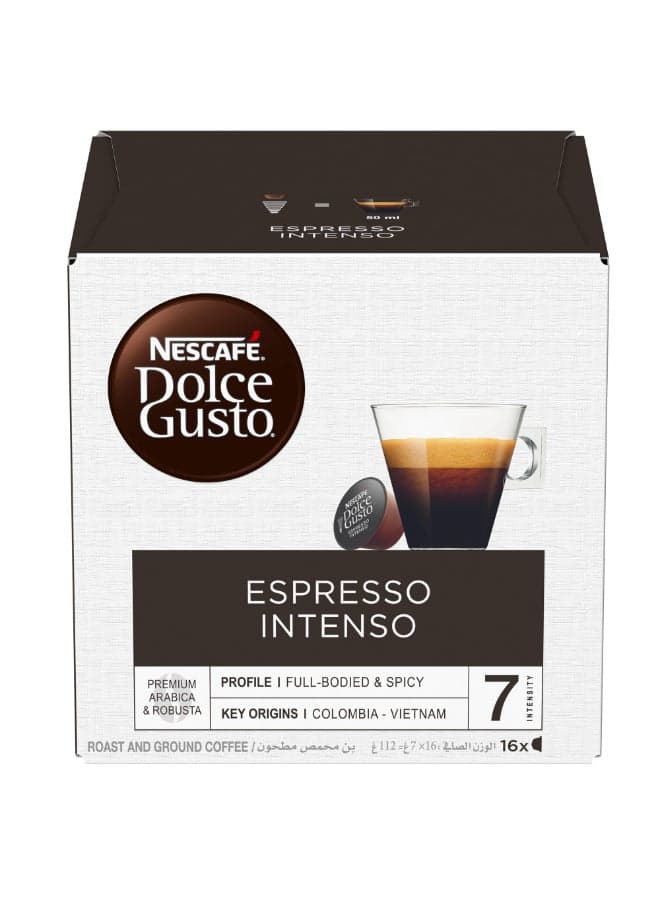 Dolce Gusto Espresso Intenso Capsules 112grams Pack of 16