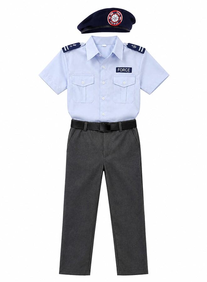 Kids Police Officer Costume Set with Hat – Police Fancy Dress Outfit for Boys of age 12 to 13 years