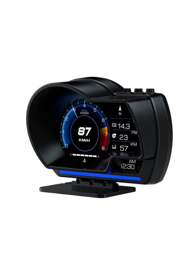Car HUD Head Up Display P6, OBD+GPS Smart Gauge, Works Great for All Cars