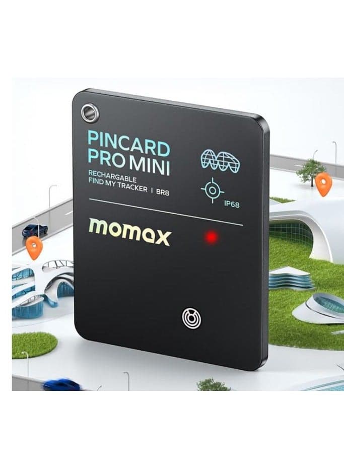 Momax PinCard Mini Tracker Portable Magnetic GPS Locator Realtime Tracker Device Voice Recorder for Tracking Cars, family or Valuables