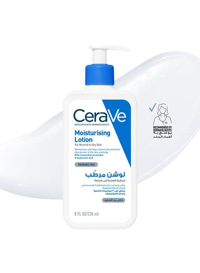 Moisturising Lotion For Normal To Dry Skin With 3 Essential Ceramides 236ml