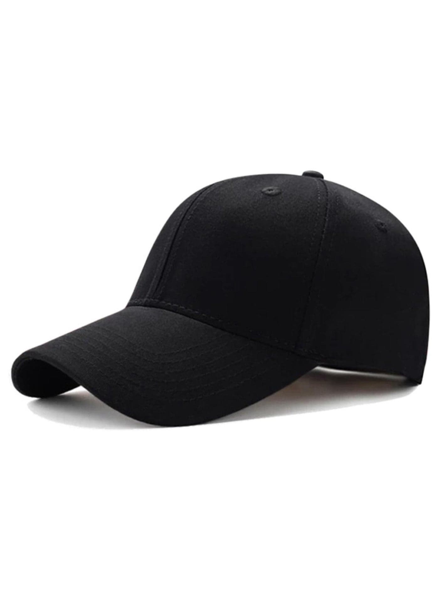 NOVOLAN Baseball Cap Duckbill Cap Sun Hat Peaked Cap Sun Visor Solid Color Cotton Men & Women Cap Shade Baseball Outdoor, Adjustable Copper Buckle Head Size Flattering 54-62cm 18 Color (black)
