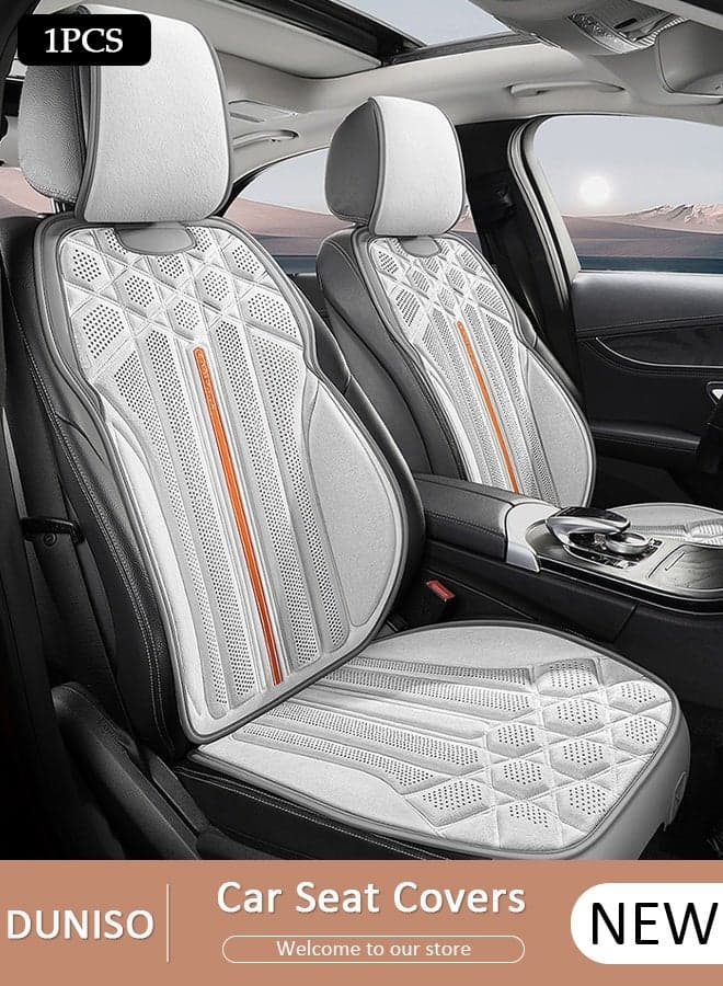 1PCS Car Seat Cover for Cars - Soft & Breathable Front Premium Covers with Non-Slip Protector Universal Fits Most Automotive, Vans, SUVs, Trucks