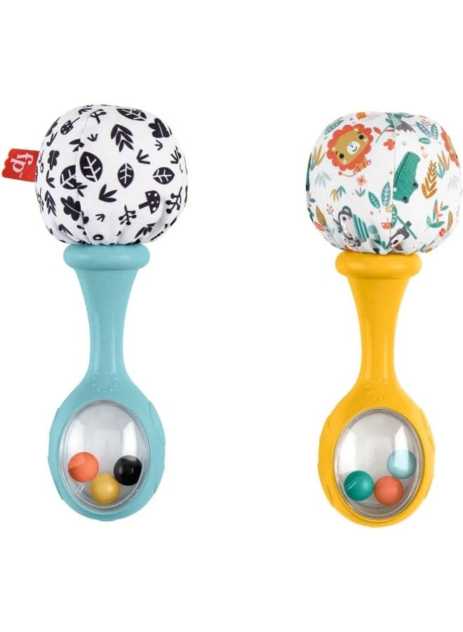 Rattle ‘N Rock Maracas Baby Rattle Sensory Toys For Newborn Babies Ages 3 Months And Older