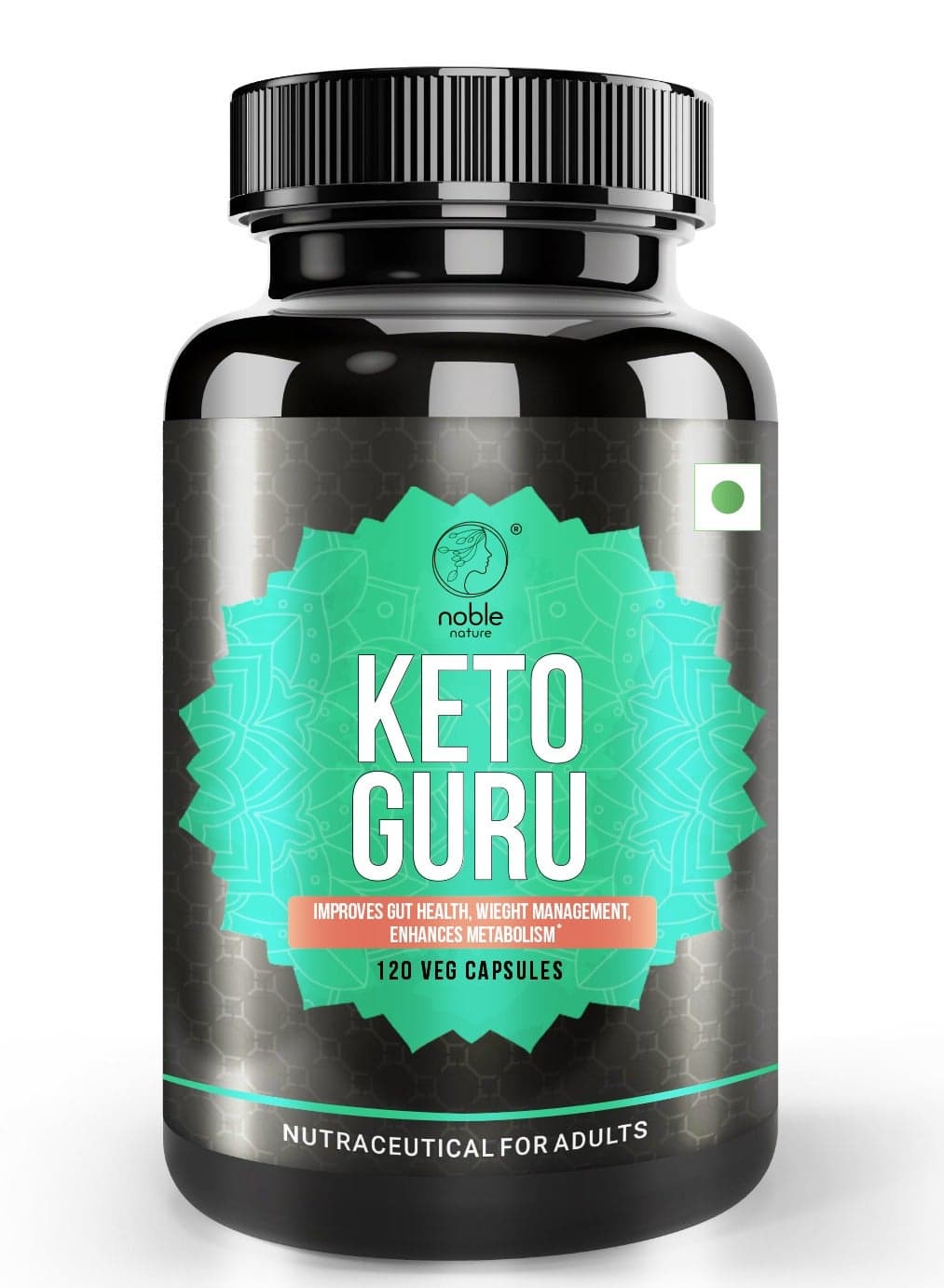Keto Guru, Improves Gut Health, Wieght Management, Enhances Metabolism - 120 Veg Capsules