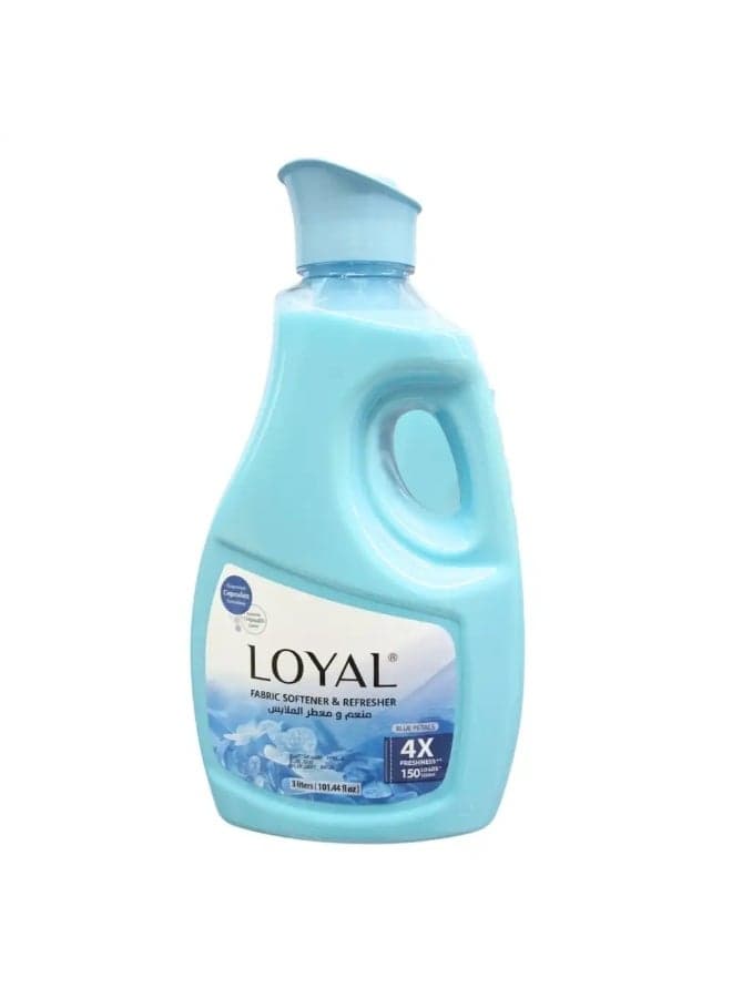 Loyal Blue Petals Fabric Softener & Freshener With 4X Freshness up to 150 Loads- 3Ltr