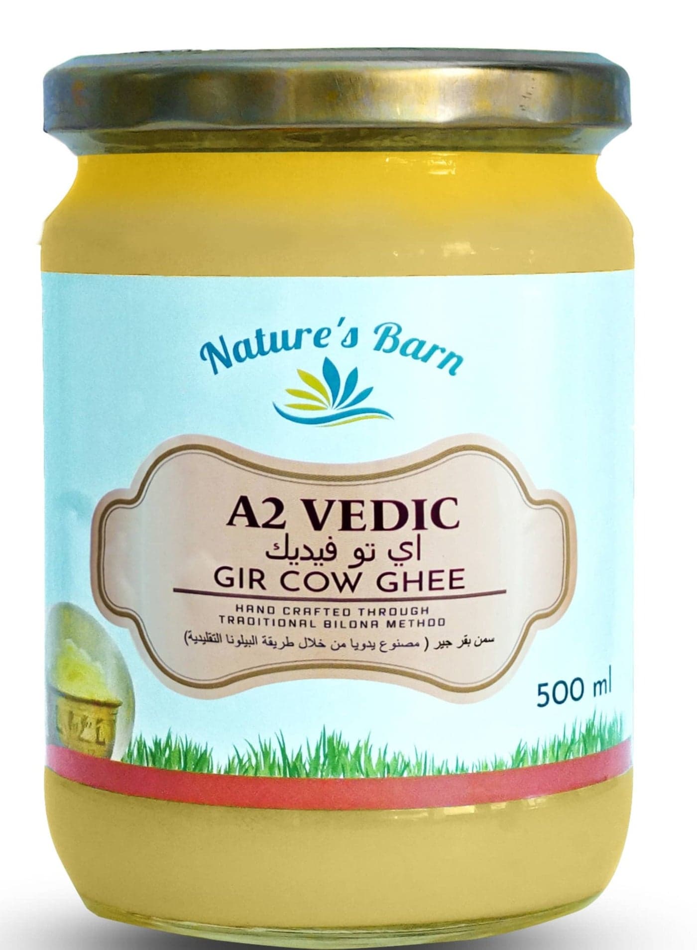 A2 Vedic Gir Cow Ghee 500ml Traditional Bilona Method Free Grazing Grass Fed Cows