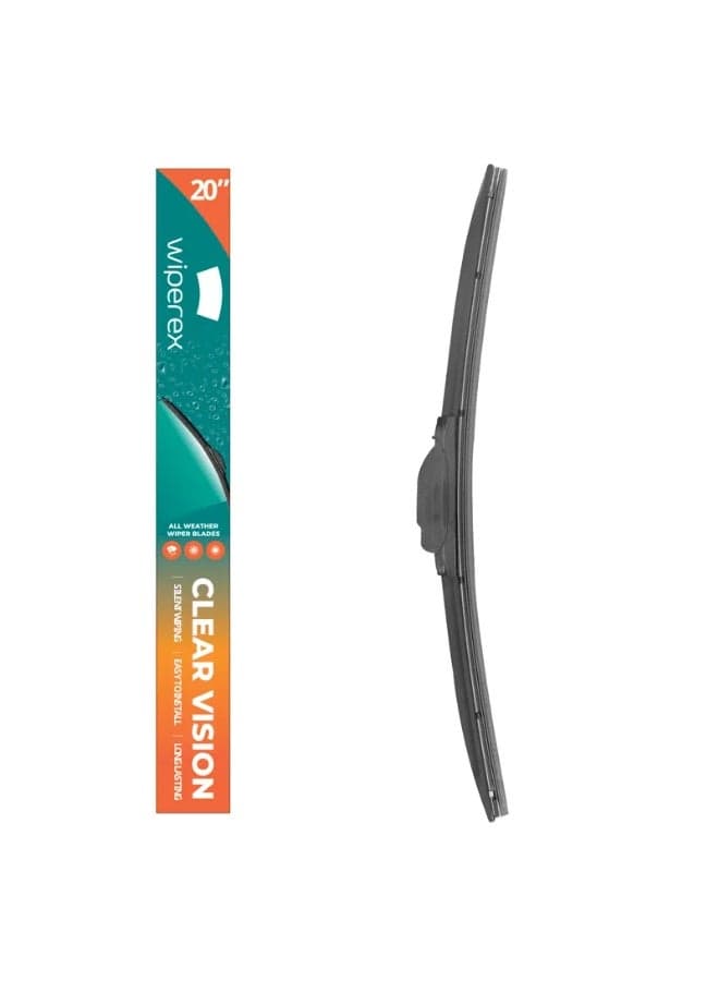 WiperEX Premium Wiper Blade 20" – Silent, Smooth Wipe, No Marks, Wind Lift Resistant, Durable Rubber