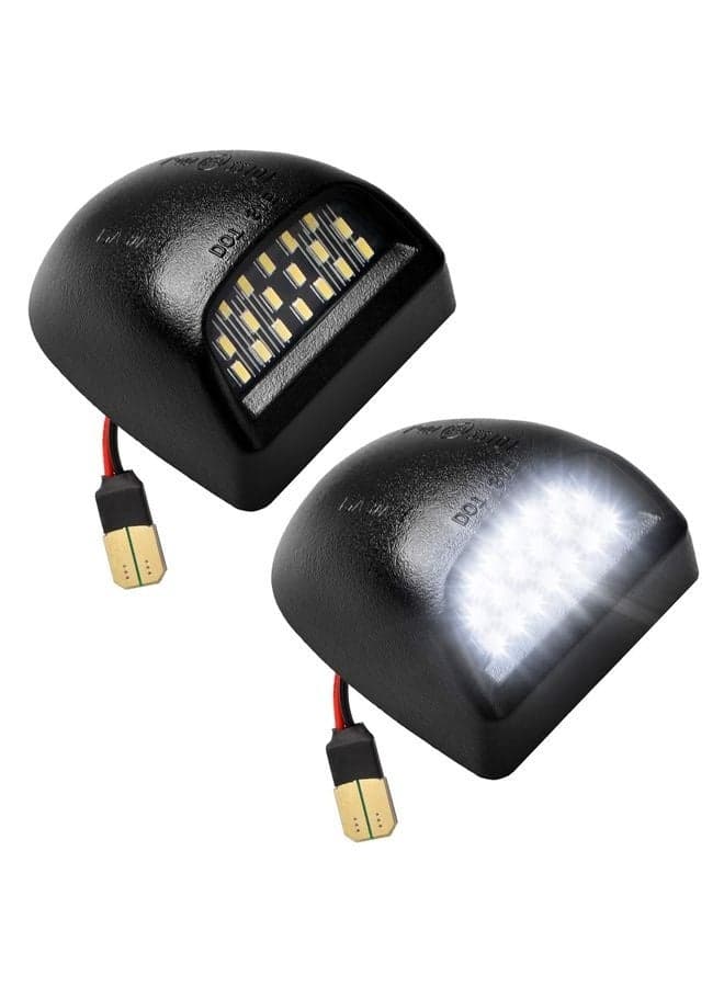 LED License Plate Light Assembly, Tag Light Fits Chevy Silverado 1500 2500 3500 1999-2013, Tahoe, Suburban, Fits GMC Sierra, Yukon XL, Fits Cadillac Escalade, Car Accessories, White(6000K)