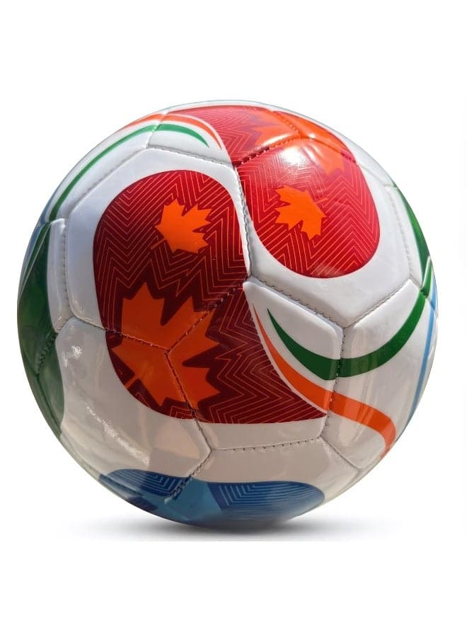 Football Soccer Ball World Cup 2026, Thermal Bonded Trionda League Size 5 PU Leather Hybrid Ball For Training, Match Premium Quality, Durable for Adults, Kids All Playing Conditions Indoor & Outdoor