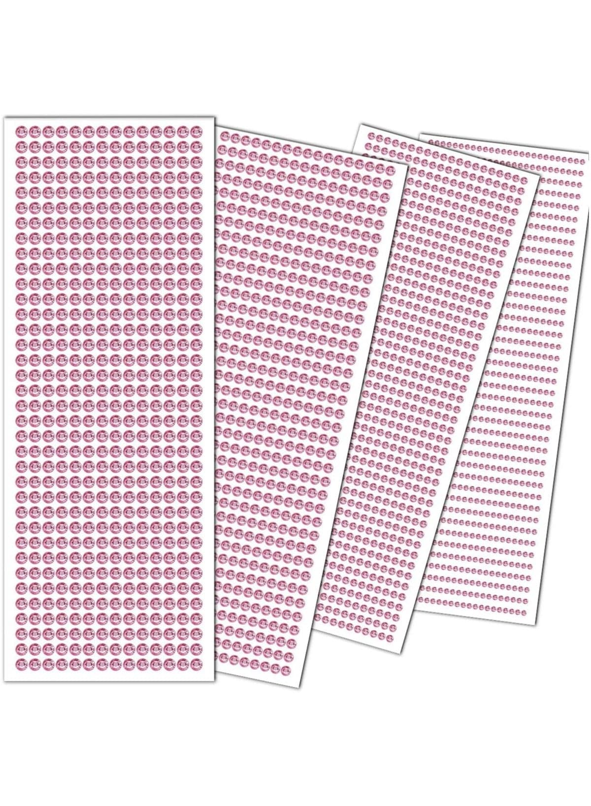 3090Pcs 4 Sheets Rhinestone Stickers 3/4/5/6 mm Self Adhesive Craft Rhinestones Gems for Face Eyes Makeup Hair Body (Pink-3/4/5/6mm)