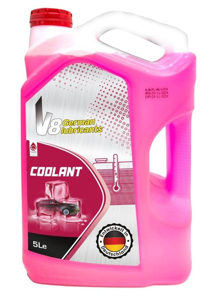 Radiator Coolant Pink 5L – Premix & Ready to Use - Extended Life Engine Coolant | Superior Protection from Corrosion & Overheating | Premix & Ready to Use | Ideal for Modern Vehicles
