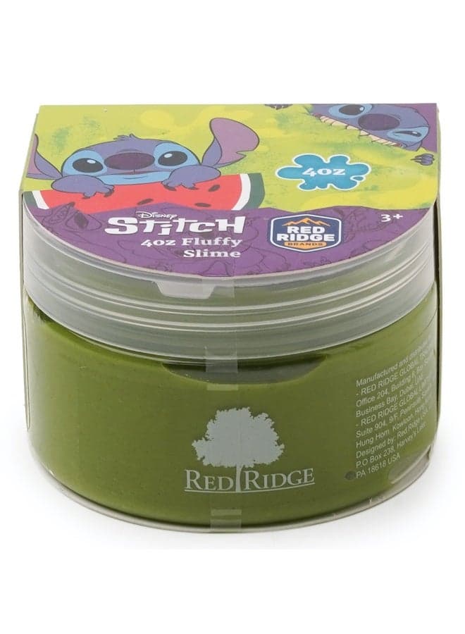 Stitch 4oz Fluffy Slime |Soft, Stretchy & Non-sticky Slime For Kids & Adult | Fun Sensory & Stress Relief Toy | Green | Age 3+ Year