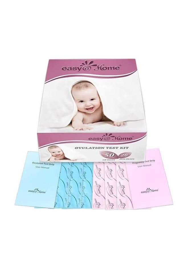50-Piece Ovulation Test Strips With 20-Piece Pregnancy Test Strips