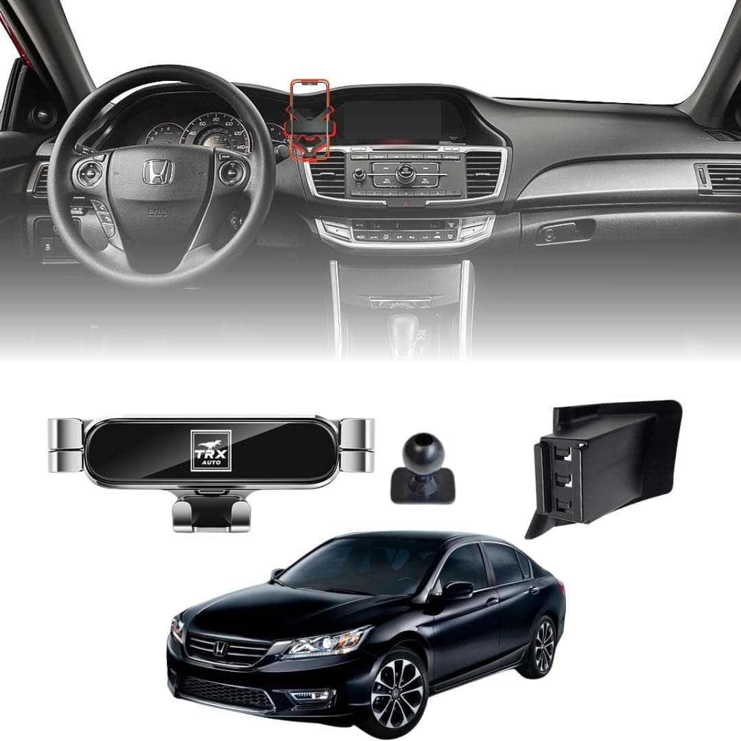 TRX AUTO Phone Holder Mount With Gravity Phone Holder For Honda Accord 2014 To 2016 | Honda Accord Accessories | Honda Accord Mobile Phone Holder