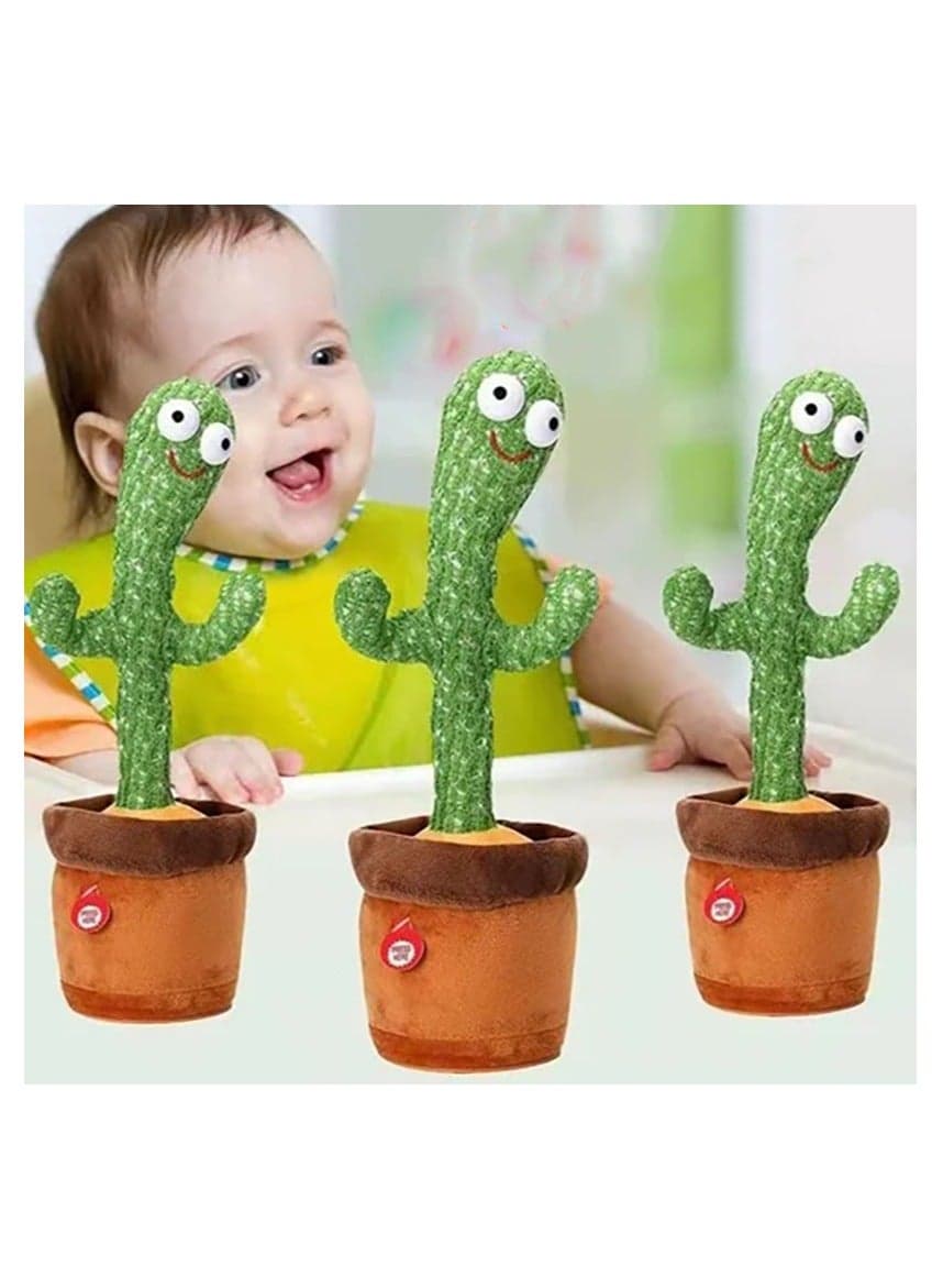 3 Pcs Electric Dancing Plant Cactus Plush Stuffed Toy