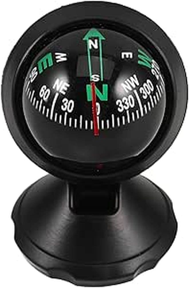 Universal Car Compass Ball With Stick for SUV Truck Boat Dashboard Navigation Travel Finder