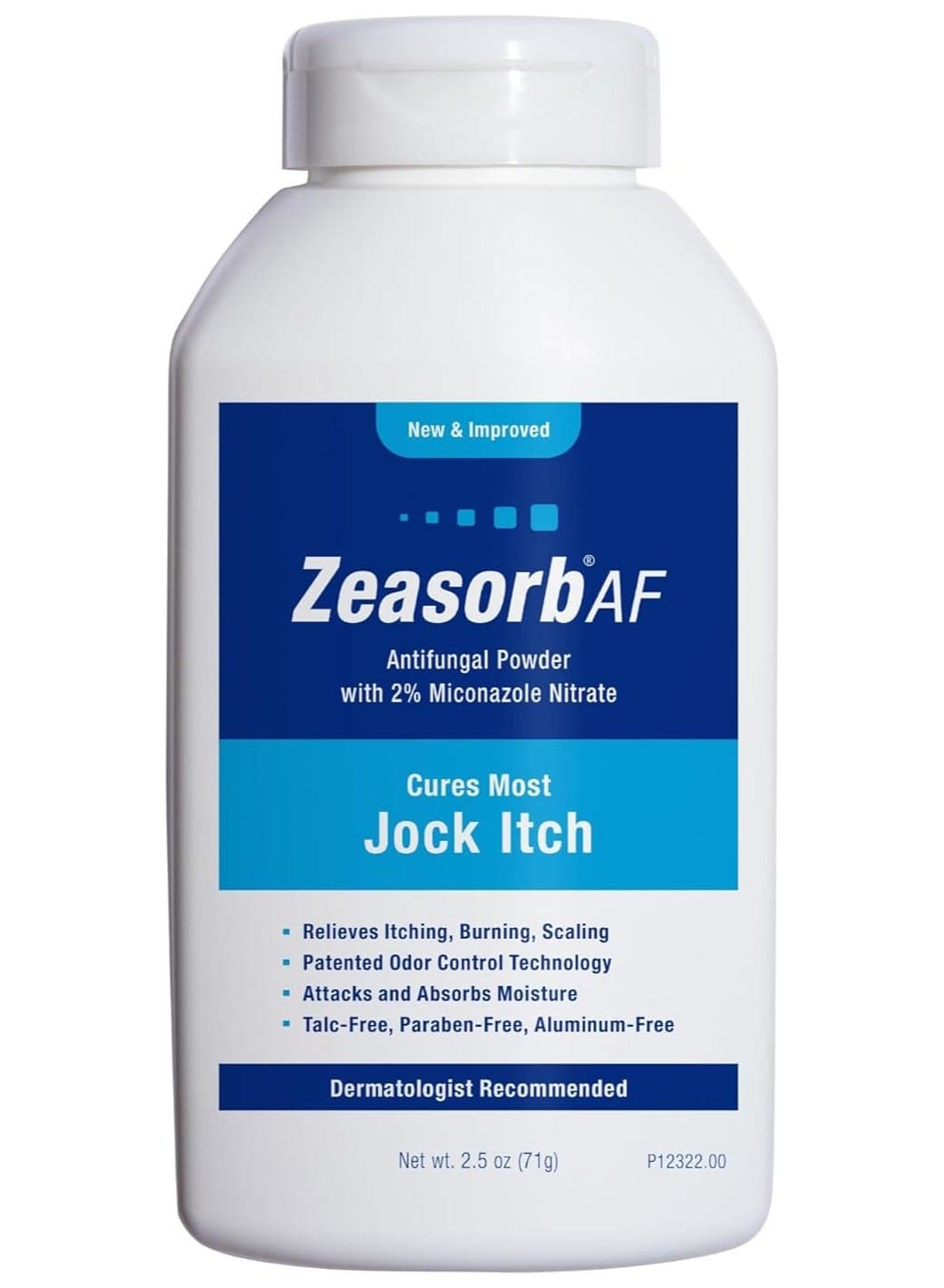 Antifungal Treatment Powder for Jock Itch, 2.5 Ounce