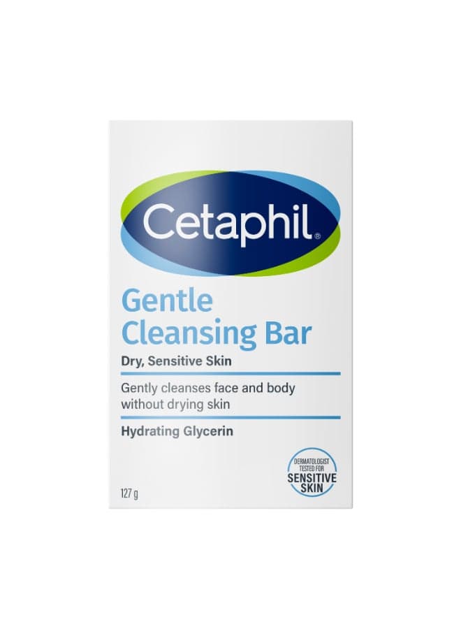 Gentle Cleansing Bar, Face And Body Wash For Men And Women, Dry To Normal Sensitive Skin, Unscented 127grams