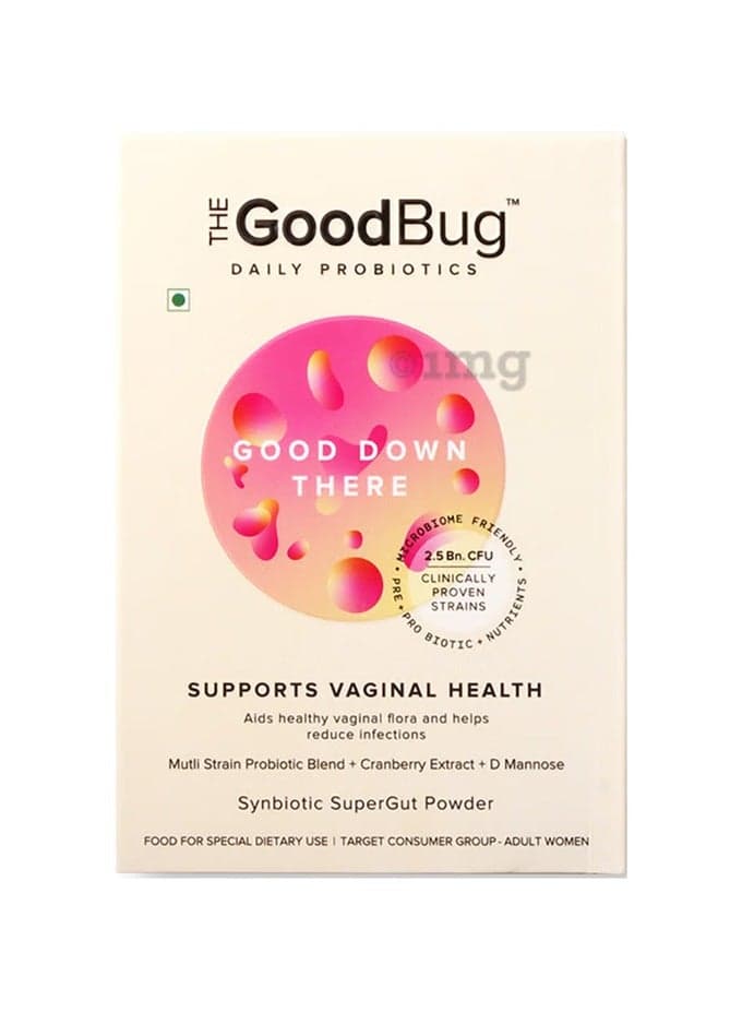 Good Down There SuperGut Powder for Women Pre And Probiotic Supplement that Helps Reduce UTIs 2.5 Billion CFU of Clinically Proven Strains - 15 Days Pack