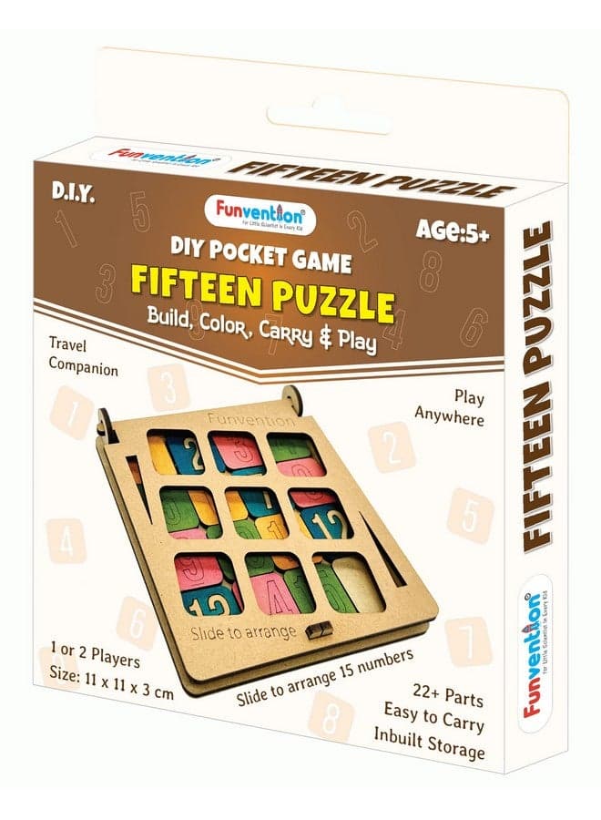 Funvention- for Little Scientist in Every Kid Funvention DIY Fifteen Pocket Travel Game for Kids 4+ Ys, Fun Learning Educational Board Game, Best Birthday Return Gifts