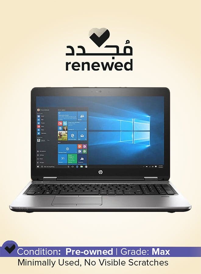 Renewed - ProBook 650 G3 With 15.6-Inch Display Screen,Core i5-7th Generation/8GB RAM/256GB SSD/Windows 10 English Silver