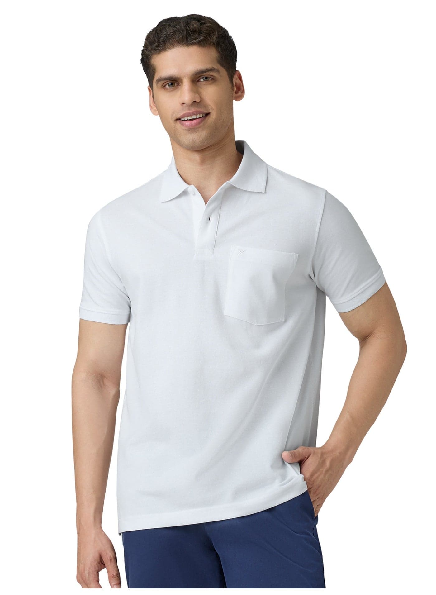 Code Super Combed Cotton Men's Polo T-Shirt White