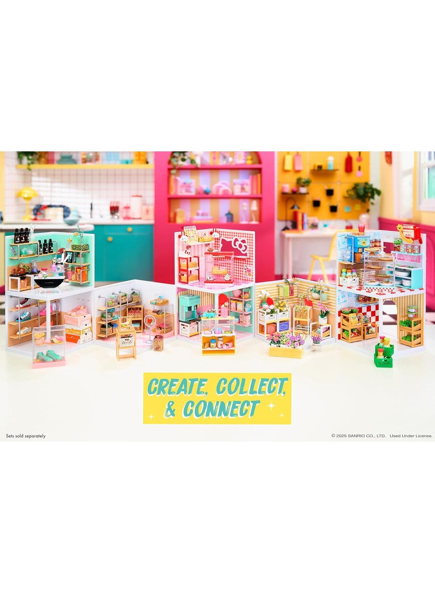 MGA's Miniverse Make It Mini Spaces Hello Kitty - Building Kit, Customisable, Craft, Room, Hobby, Collector, Display, Non-Edible, for Collectors and Children from 8 Years