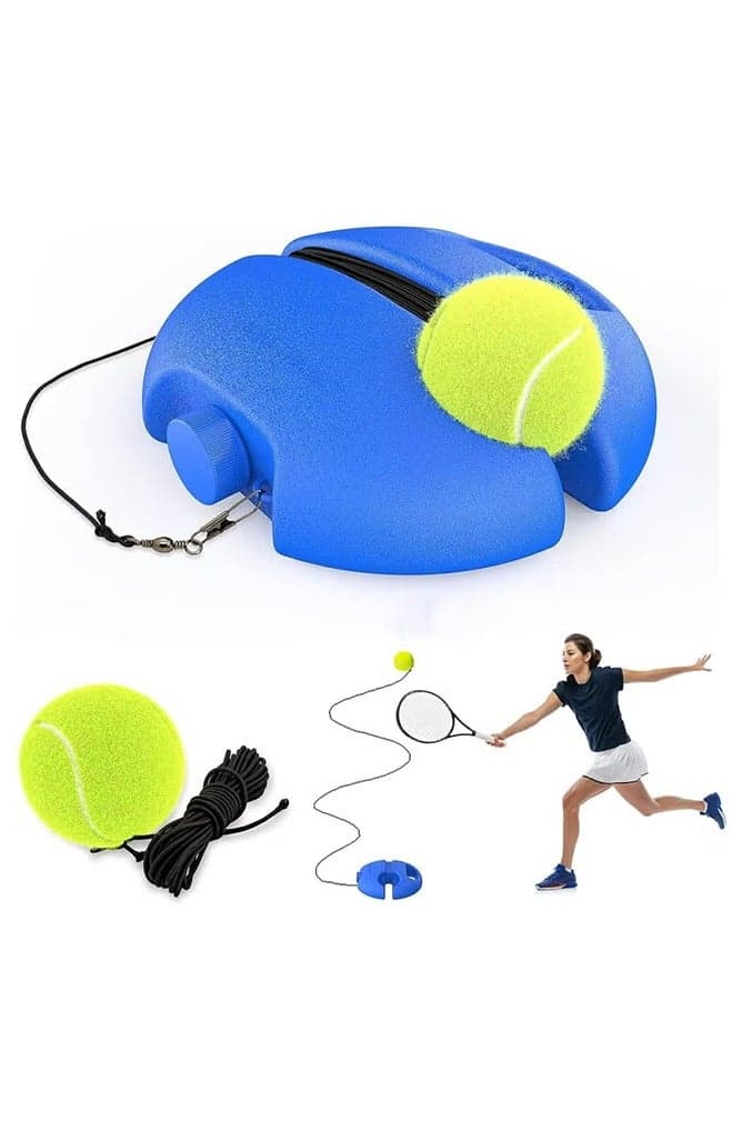 Tennis Trainer Rebound Ball with 2 String Balls, Solo Tennis Training Equipment for Self-Pracitce, Portable Tennis Training Tool, Tennis Rebounder Kit,Suitable for Beginners Sport Exercise