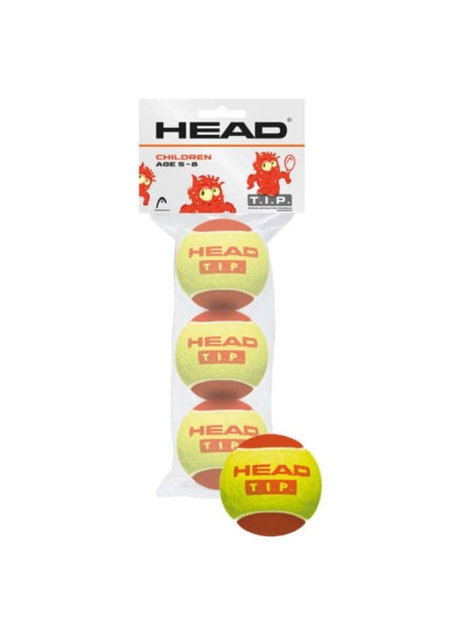 Tip Red Balls - Training Balls For Kids Aged 5 And Above, Polybag Of 3 Balls - Premium tennis_balls designed for performance, durability, and comfort