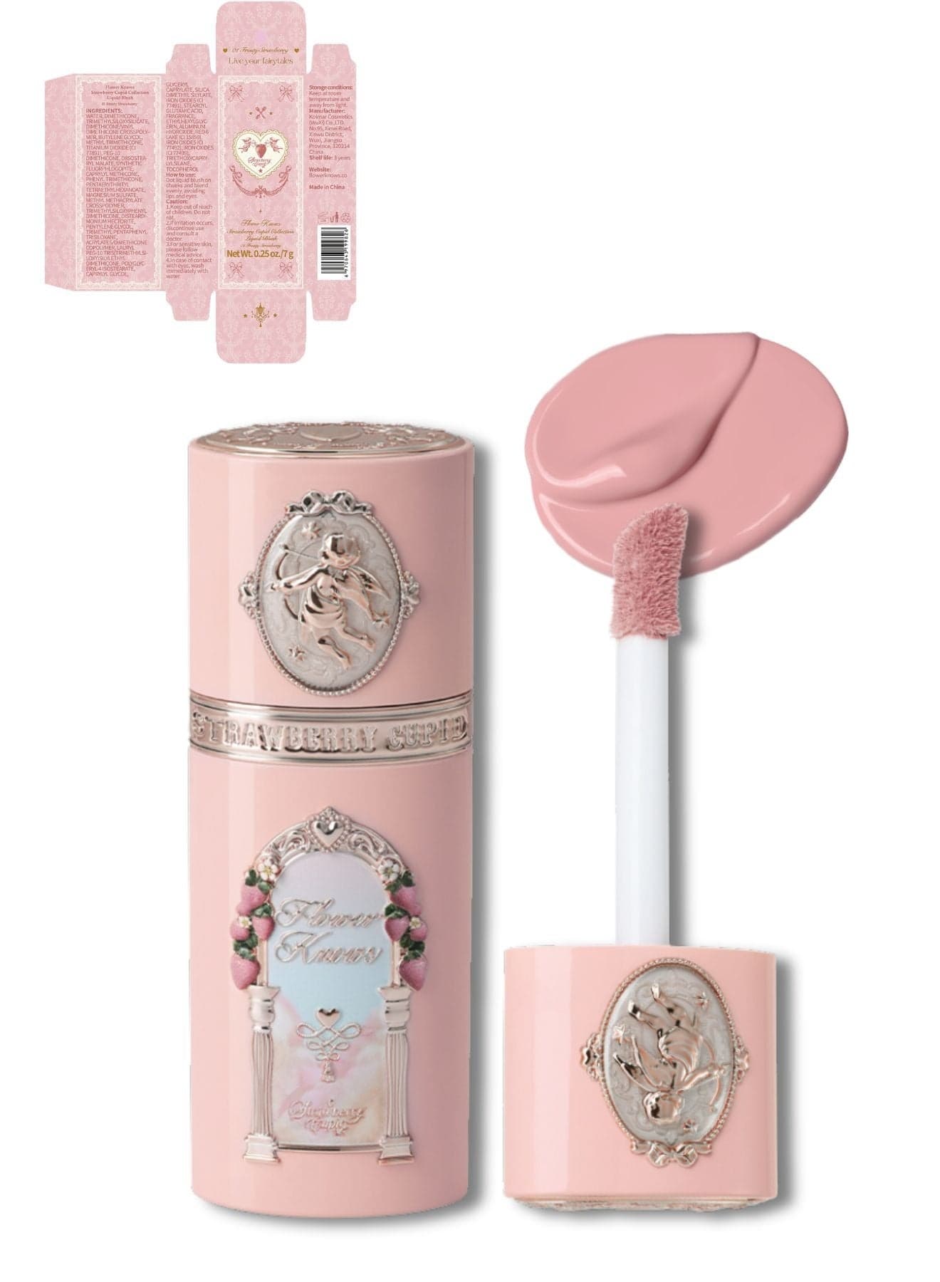 Strawberry Cupid All Day Glow Liquid Blush Second-Skin Milky Texture Hydrating & Long-Lasting (02 Coastal Rose)