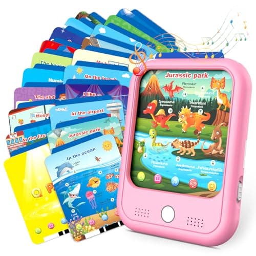 Kids Learning Tablet Educational Learning Pad for Toddlers 25 to Learn Alphabets Numbers Foods Time Music Vehicles Tablet Toy for Toddlers Ages 2 3 4 5 6 Years Old