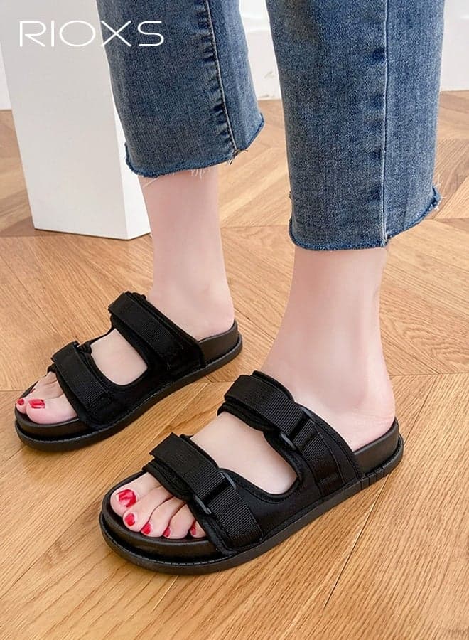 Women's Sandals Slippers, Lightweight Women's Comfort Sandals With Adjustable Backstrap, Adjustable Slippers For Women, Fashion Casual Slip-Ons, Ladies Sandals With Arch Support For Indoor Outdoor Wear